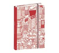 Quo Vadis 2371152Q Taccuino a righe Docteur Paper con illustrazione dei monumenti più famosi di Tokyo colore rosso formato 15x21cm -Carta bianca 90g 192 pagine copertina semi rigida chiusura elastico