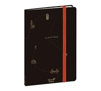 Quo Vadis 2371177Q TRAVEL NOTEBOOK Visual World Lingua GB 192 pagine, con elastico Formato 15x21cm, Tasca portaoggetti interna Carta Bianca, Docteur Paper