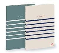 Quo Vadis 2371316Q - 2 quaderni a righe orizzontali, A5, 15 x 21 cm, assortiti