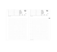 Quo Vadis 283007Q Agenda MAOR Multilingua Anno 2025 Formato 8,5x13cm Giornaliera a Quadretti 12Mesi Gennaio-Dicembre Carta Bianca Ricambio Agenda Blisterato Copertina in Cartone Bianco