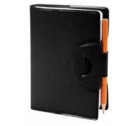 Quo Vadis 283027Q Agenda MAOR Multilingua Anno 2025 Colore Nero Formato 8,5x13cm Giornaliera a Quadretti 12Mesi Gennaio-Dicembre Carta Bianca Copertina Amovibile Passante Portapenna in Plastica Impala