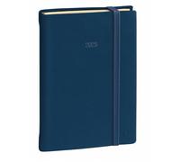 Quo Vadis 285956Q Agenda AFFARI PREST Multilingua Anno 2025 Colore Marine Formato 10x15 cm Settimanale 13 Mesi Dicembre-Dicembre Carta Avorio Copertina Rigida Morbida al Tatto Con Elastico Silk