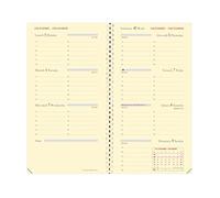 Quo Vadis 374006Q Agenda PLANORIZON Lingua Italiana Anno 2025 Formato 8,8x17cm Settimanale 13 Mesi Dicembre-Dicembre Carta Avorio con Spirale Ricambio Agenda Blisterato Copertina in Cartone Bianco