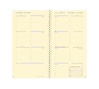 Quo Vadis 374006Q Agenda PLANORIZON Lingua Italiana Anno 2025 Formato 8,8x17cm Settimanale 13 Mesi Dicembre-Dicembre Carta Avorio con Spirale Ricambio Agenda Blisterato Copertina in Cartone Bianco