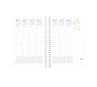 Quo Vadis 539127Q Agenda TIME&LIFE POCKET Lingua italiana Anno 2025 Formato 10x15cm Settimanale 13 Mesi Dicembre-Dicembre Carta Bianca con Spirale Ricambio Agenda Blisterato Copertina Cartone Bianco