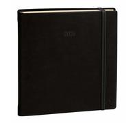 Quo Vadis 905444Q Agenda ESECUTIVO PREST Multilingua Anno 2025 Colore Nero Formato 16x16 cm Settimanale 13 Mesi Dicembre-Dicembre Carta Avorio Copertina Rigida Morbida al Tatto Con Elastico Silk