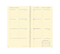 Quo Vadis Agenda PLANORIZON Lingua Italiana Anno 2026 Formato 8,8x17cm Settimanale 13 Mesi Dicembre-Dicembre Carta Avorio con Spirale Ricambio Agenda Blisterato Copertina in Cartone Bianco