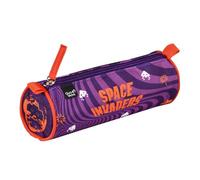 Quo Vadis - Astuccio per la scuola - Rotondo - Space Invaders - Viola - 23x8x8 cm - Tela - Poliestere - 1 scomparto(i)