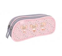 QUO VADIS - Collezione: ANIMASCOT - TROUSSE COLARE - 2 scomparti grandi per penne, matite e pennarelli - Formato 10x23x07 cm - Visuel topo