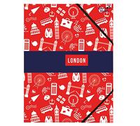 Quo Vadis - Collezione: Cities - CHEMISE A ELASTICO - Formato 24 x 32 cm ideale per l'archiviazione dei documenti A4 - Con elastici e fasce per uno spazio sicuro - Life