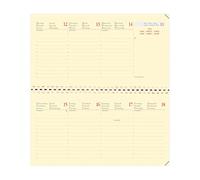 Quo Vadis - Ricambio Agenda - Spiralata - 2027 - Planital S Prestige - Settimana Planning - Multilingua - 13 mesi da dicembre a dicembre - 8,8x17 cm - Carta Clairefontaine Avorio - Prodotto in Francia