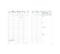 QUO VADIS - Ricarica per agenda scolastica - 2025-2026 - Universitaria - Pianificazione settimanale - Francese - 13 mesi agosto-agosto - 10 x 15 cm - Carta bianca