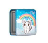 Quo Vadis - Scatola di metallo - Chi - arcobaleno multi gatti - 8x10x2,5 cm - Metallo