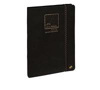 Quo Vadis - Taccuino Bullet journal - Multilingua - Life Journal - Nero - Pagine Puntini (dots) e a righe - 15x21 cm - Carta Clairefontaine Nero - Prodotto in Francia