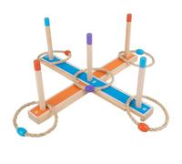 Quoits - Set di giochi con anelli in legno, 15,75 pollici, gioco da giardino, classico gioco ad anello per esterni, gioco d'azzardo per bambini, adulti, cortile, giardino