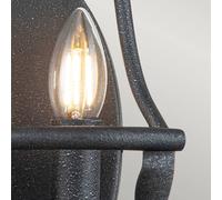 Applique Industrial Nordico Bradbury Acciaio Grigio Cenere 2 Luci E14