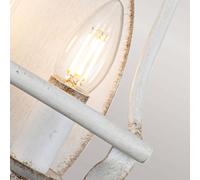 Applique Industrial Nordico Bradbury Acciaio Bianco Antico 2 Luci E14