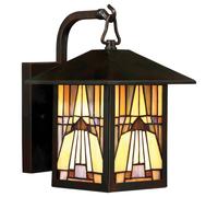 QUOIZEL Applique esterni Inglenook, vetro, H 27,8 cm QZ-INGLENOOK2-S