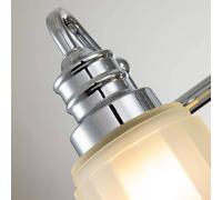 QUOIZEL Applique Swell, color cromo, a 2 luci, vetro, IP44, G9 QUOIZEL