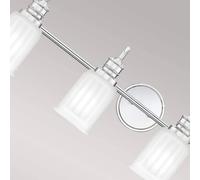 QUOIZEL Applique Swell, color cromo, a 4 luci, in vetro, IP44, G9 QUOIZEL