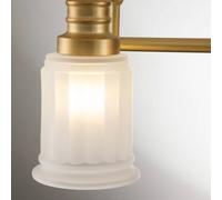 QUOIZEL Applique Swell IP44, a 3 luci, ottone spazzolato QZ-SWELL3-BB-BATH