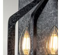 Applique Industrial Nordico Vanguard Acciaio Nero Antico 2 Luci E14