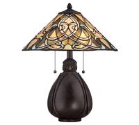 QUOIZEL Lampada da tavolo India in design tiffany QUOIZEL