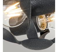 QUOIZEL Plafoniera Bradbury, 2 luci, grigio QUOIZEL