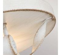 Plafoniera Industrial Nordica Bradbury Acciaio Bianco Antico 2 Luci E14