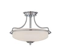 Lampadario Contemporaneo Griffin Metallo Cromo Lucido 3 Luci E27