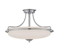 QUOIZEL Plafoniera distanziata Griffin, cromo, Ø 57 cm QUOIZEL