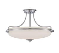 Lampadario Contemporaneo Griffin Metallo Cromo Lucido 4 Luci E27