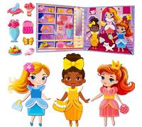 QUOKKA Bambole Magnetica da Vestire per Bambini 2 3 Anni - Giochi da Viaggio Bambina 3 4 Anni - 35 Pezzi Puzzle Magnetico per Aereo e Auto - Principesse Bambole di Carta - Regali Bimba dai 2 ai 5