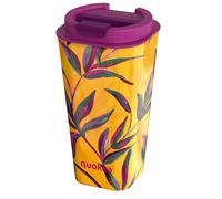 Quokka, Bicchiere Termico 450ml Doppia Parete Antifuoriuscita Ermetico, Giallo