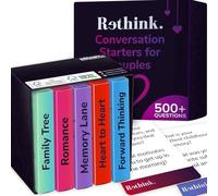 QUOKKA Biglietti di conversazione per gioco di coppie, 500 carte, domande "Know Me Better Questions for Couples", regalo di nozze, connessione relazionale, biglietti per appuntamenti serali per marito