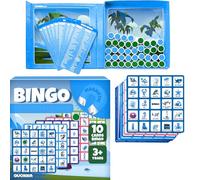 QUOKKA Bingo Gioco 3 4 5 Anni - Giochi da Viaggio Bambini 2 3 4 Anni - Mini Giochi Magnetici - Intrattenere Bambini in Aereo et Auto - 40 Fiches Magnetiche - 10 Carte Bingo con Parole