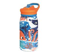 Quokka Borraccia Pop OCEAN K 445ml - Tappo con Manico Integrato - Sipper Rigido - Acciaio Inossidabile - Per Bambini
