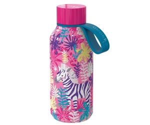 Quokka, Bottiglia Termica 330ml Modello Solid Kids con Tracolla e Motivo Zebra