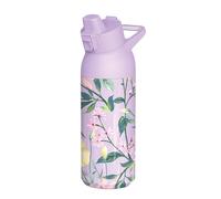 Quokka Bottiglia Tide All Over Botanic 700ml - Beccuccio Comodo e Sicuro - Manico Ergonomico Integrato - Acciaio Inossidabile Riutilizzabile