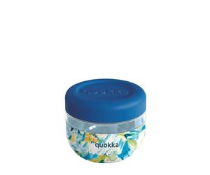 Quokka BUBBLE BLUE PEONIES | CONTENITORE PER CIBO IN MS CON COPERTURA IN SILICONE 500 ML