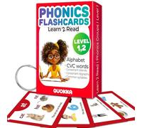 QUOKKA English Alphabet CVC Flash Cards | Learn to Read Cards for Kids Ages 3-5 and 4-8 | Phonics Cards for Toddlers 2-4 Years and Kindergarten | Reading Tools for Early Literacy & Phonemic Awareness