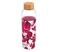 Quokka FLOW CRIMSON SPRING | BOTTIGLIA TONDA IN VETRO CON GUAINA IN SILICONE 660 ML