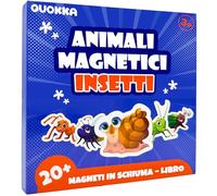 Quokka Gioco Magnetico Bambini 2 3 4 Anni - 20+ Pezzi Puzzle Magnetico Insetti - Gioco da Viaggio per Bambini in Aereo - Magnete Educativo Giocattoli Regalo dai 1 ai 5 Anni