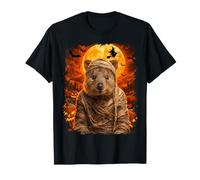 Quokka Mummy in Creepy Pumpkin Patch sulla Notte di Halloween Maglietta