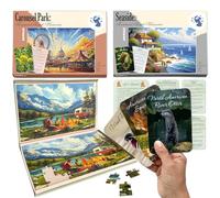 QUOKKA Puzzle 60 Pezzi per Adulti con Alzheimer - 3 Giochi di Memoria per Anziani con Demenza - Puzzle Pezzi Grandi Preziosi Souvenir di Viaggio - Regali Giochi per Anziani Stimolazione Cognitiva