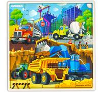 QUOKKA Puzzle Bambini 2 3 4 Anni - 28 Pezzi Puzzle Legno Bambini 5 6 Anni - Montessori Giocattoli in Legno di Trasporto - Giochi Educativi 4 Anni - Regalo per Ragazze e Ragazzi dai 3 ai 7
