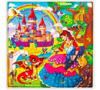 QUOKKA Puzzle Bambini 3 4 5 Anni - 28 Pezzi Legno Puzzle Principesse per Bimba 5 6 Anni - Montessori Giocattoli in Legno - Giochi Educativi - Regalo per Ragazze e Ragazzi dai 3 ai7