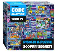 QUOKKA Puzzle da 1000 Pezzi per Adulti - Code Galattiche - Confezione di Alta Qualità con Sfide Extra Divertenti - Splendido Puzzle di Cani Galattici - Regalo Creativo per il Relax