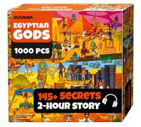 QUOKKA Puzzle Da 1000 Pezzi Per Adulti Miti Antichi Dei Egizi - Confezione Premium Con Sfide Extra Divertenti - Perfetto Per Rilassarsi - Stimolare La Creatività E Fare Un Regalo