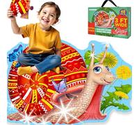 QUOKKA Puzzle Giganti per Bambini da 3 a 4 Anni - 60x90 cm Puzzle 48 Pezzi per Bambini da 2 a 3 Anni - Puzzle Lumaca da 3 4 Anni - Giocattoli a Forma Lumaca - Regalo Educativo per Bambini 4 5 6 Anni